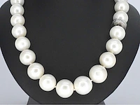 Parelsnoer 18k goud briljant - afbeelding 7 van  10