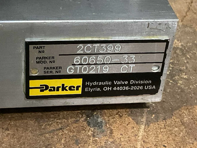 Parker 2ct399 hydraulische regelventielen - afbeelding 5 van  6