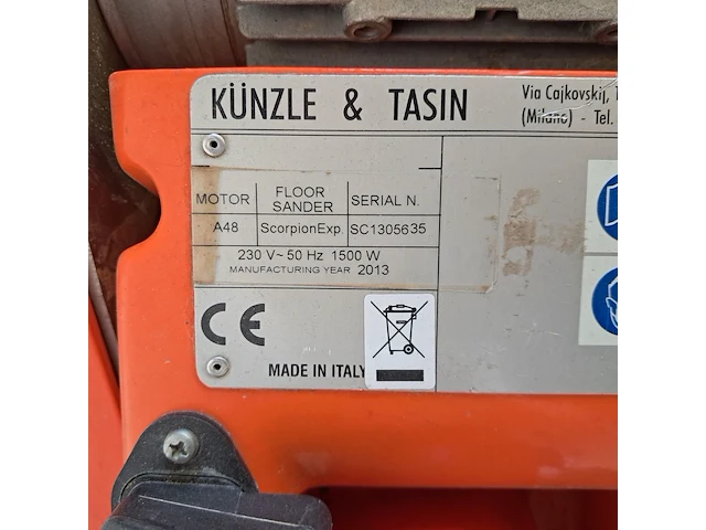 Parketschuurmachine 230v~, künzle & tasin, scorpion, 2013 - afbeelding 6 van  7