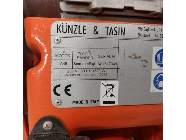 Parketschuurmachine 230v~ künzle & tasin, scorpion, bouwjaar 2016 - afbeelding 7 van  7