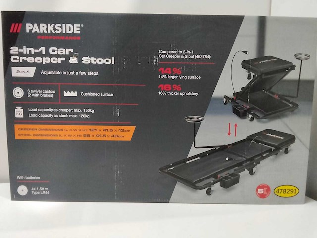 Parkside - werkplaats ligstoel, tevens stoel - afbeelding 1 van  6