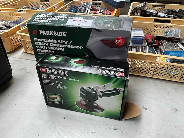 Parkside compressor met schuurmachine - afbeelding 1 van  4