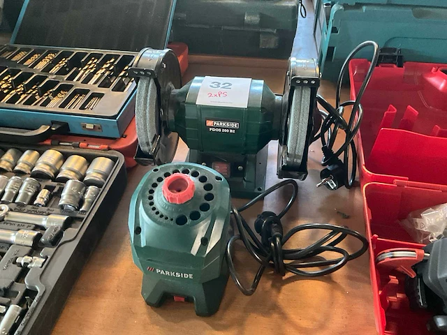 Parkside pdos 200 b2 werkbankslijpmachine - afbeelding 1 van  3
