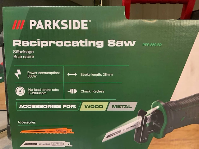 Parkside pfs 850 b2 reciprozaagmachine (2x) - afbeelding 3 van  3