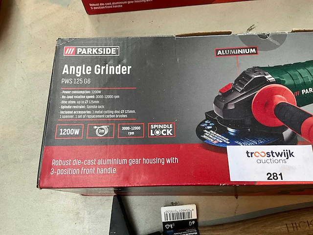 Parkside pws 125 g6 haakse slijpmachine - afbeelding 2 van  3