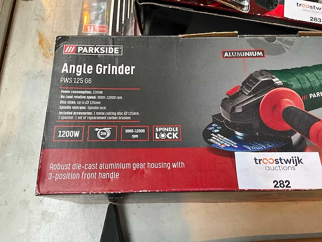 Parkside pws 125 g6 haakse slijpmachine - afbeelding 2 van  3