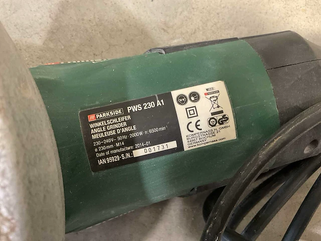 Parkside pws 230 a1 haakse slijper + bandschuurmachine - afbeelding 3 van  4