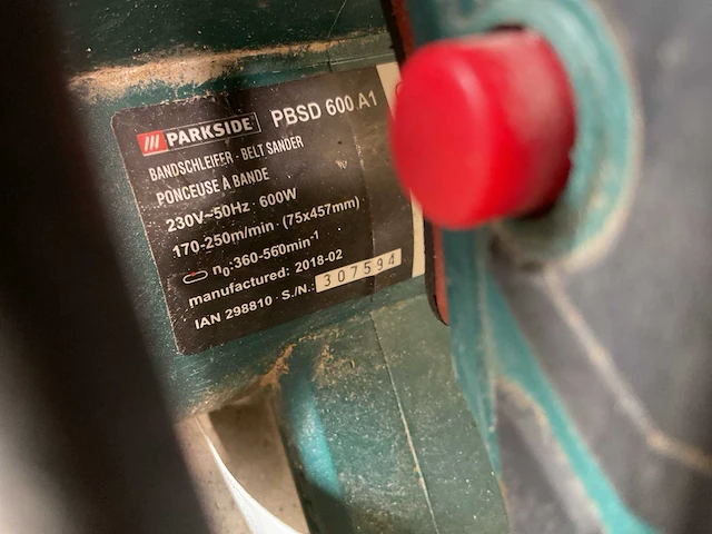 Parkside pws 230 a1 haakse slijper + bandschuurmachine - afbeelding 4 van  4