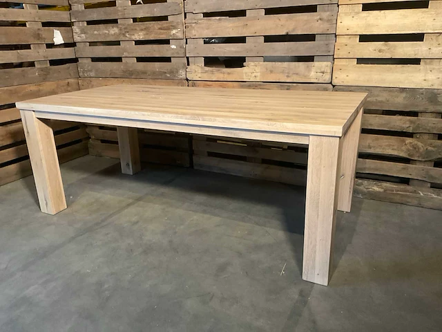 Parma eetkamertafel eikenhout - afbeelding 2 van  6