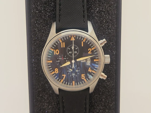 Parnis militaire mechanisch herenhorloge inclusief doos - afbeelding 1 van  6