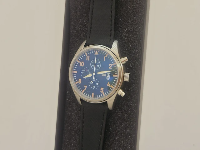 Parnis militaire mechanisch herenhorloge inclusief doos - afbeelding 4 van  6