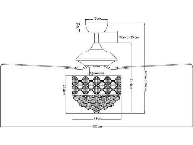 Parrot uncle plafondventilator met verlichting - afbeelding 2 van  4