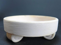 Partij aardewerk voetschalen in doos - afbeelding 4 van  5