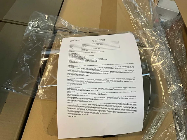 Partij allplast gezichtsbeschermings masker - afbeelding 3 van  5