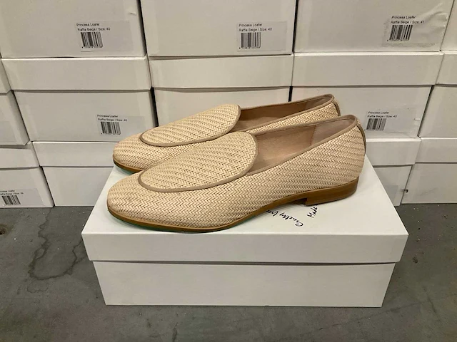 Partij aperfectjane princesa loafers raffia beige (34x) - afbeelding 6 van  13