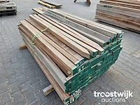 Partij azobe palen 200x6x6cm 135 stuks - afbeelding 2 van  5