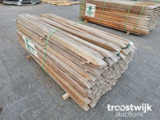 Partij azobe palen 200x6x6cm 135 stuks - afbeelding 4 van  5