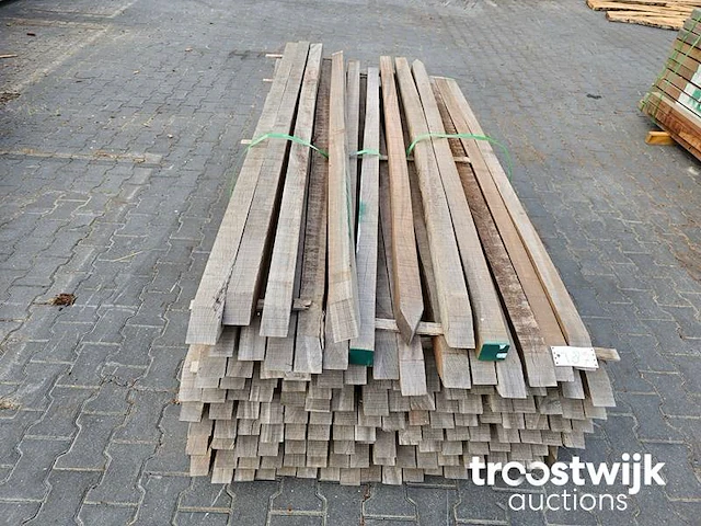 Partij azobe palen 200x6x6cm 135 stuks - afbeelding 5 van  5
