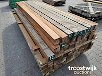 Partij azobe palen 76 stuks 250x8x8cm - afbeelding 2 van  6