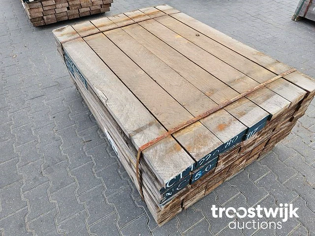 Partij azobe planken 70 stuks 150x15x5cm - afbeelding 5 van  6