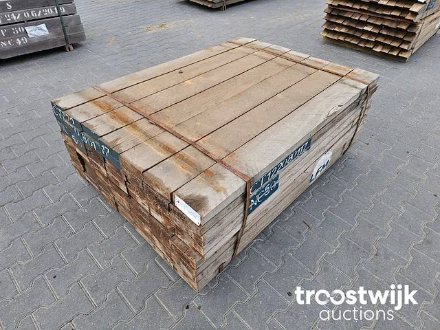 Partij azobe planken 70 stuks 150x15x5cm - afbeelding 6 van  6