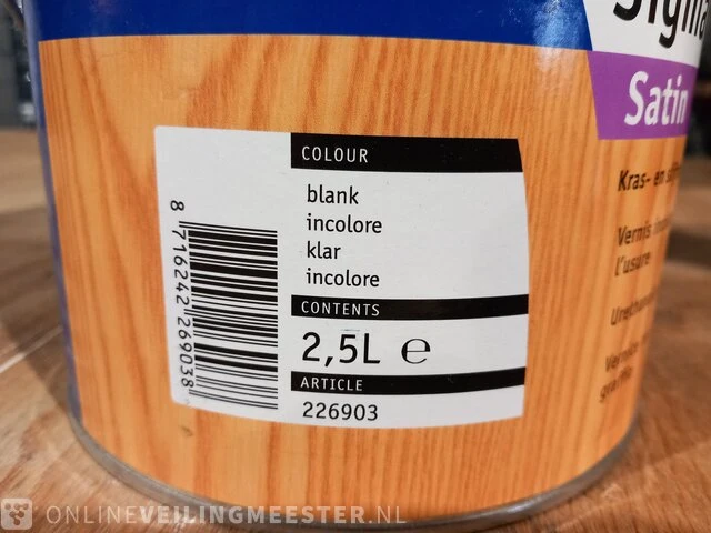 Partij beits en vernis sigma, kleurloos, kiefer - afbeelding 7 van  8