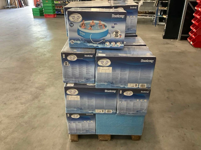Partij bestway fast set zwembaden 3.05mx76cm (10x) - afbeelding 1 van  5