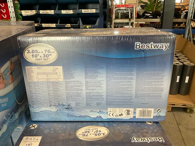 Partij bestway fast set zwembaden 3.05mx76cm (10x) - afbeelding 3 van  4
