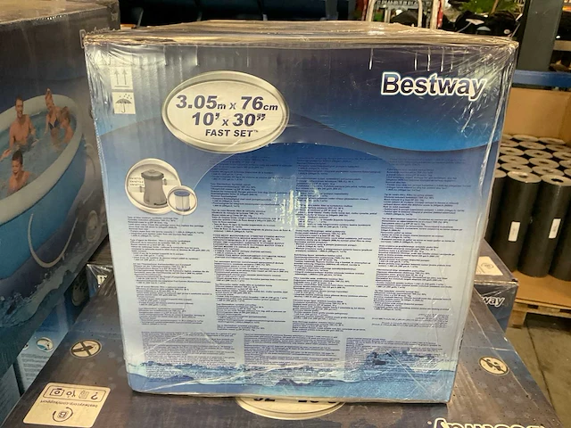 Partij bestway fast set zwembaden 3.05mx76cm (10x) - afbeelding 3 van  5