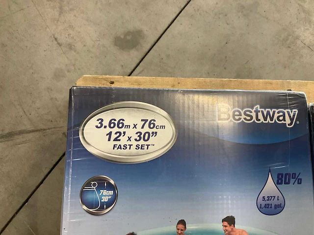 Partij bestway fast set zwembaden 3.66mx76cm (10x) - afbeelding 4 van  6
