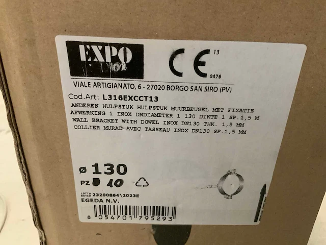 Partij beugels expo 130mm hulpstuk - afbeelding 2 van  2