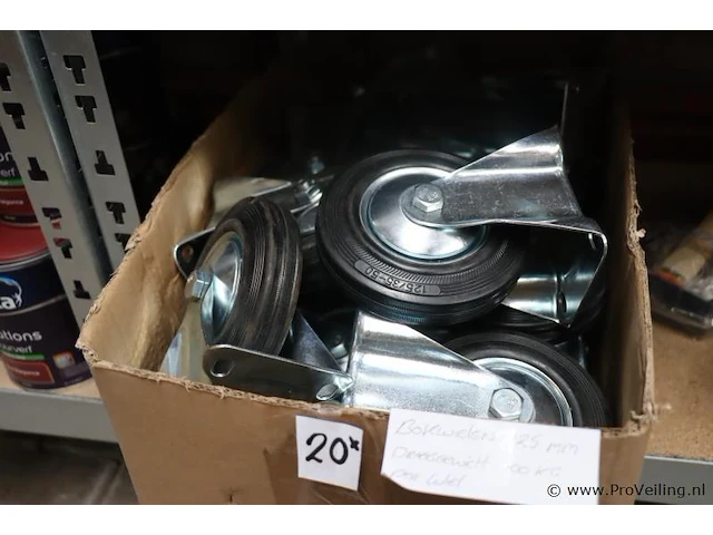 Partij bokwielen, 125mm - 20 stuks - afbeelding 1 van  3