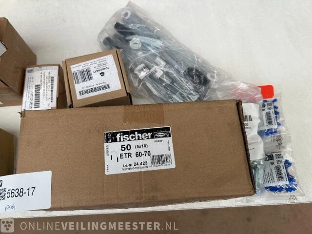 Partij bouwmaterialen w.o. fischer, toolcraft - afbeelding 3 van  7