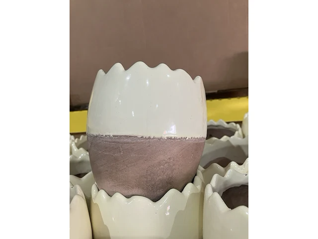Partij decoratie potjes en schaaltjes, diverse kleuren - afbeelding 3 van  12