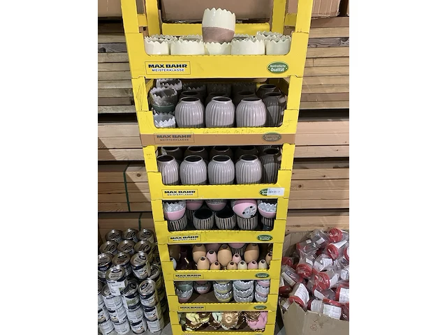 Partij decoratie potjes en schaaltjes, diverse kleuren - afbeelding 1 van  12