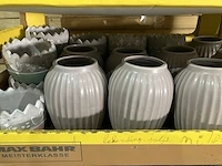 Partij decoratie potjes en schaaltjes, diverse kleuren - afbeelding 5 van  12