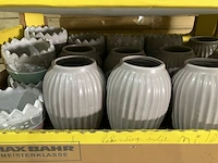 Partij decoratie potjes en schaaltjes, diverse kleuren - afbeelding 6 van  12