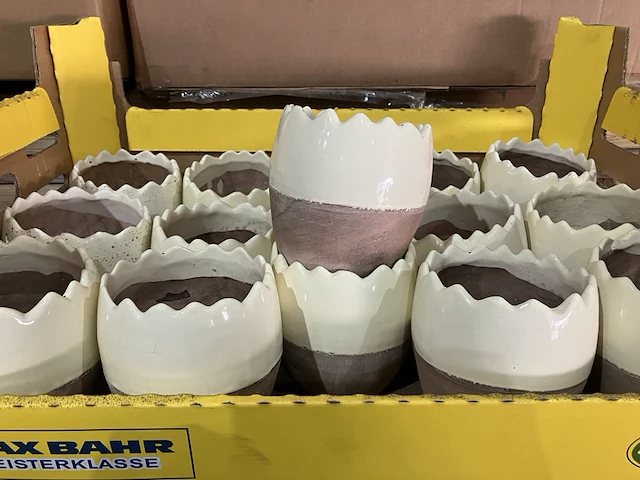 Partij decoratie potjes en schaaltjes, diverse kleuren - afbeelding 7 van  12
