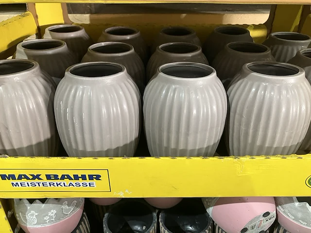 Partij decoratie potjes en schaaltjes, diverse kleuren - afbeelding 8 van  12
