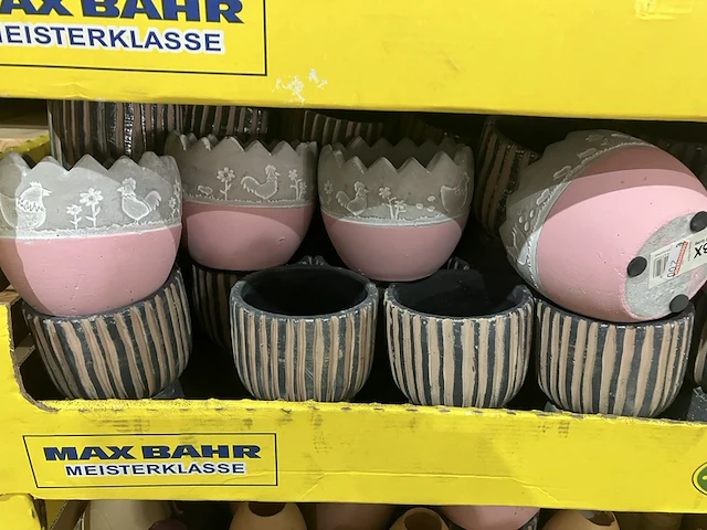 Partij decoratie potjes en schaaltjes, diverse kleuren - afbeelding 9 van  12