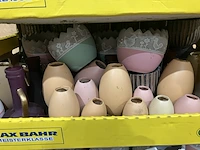 Partij decoratie potjes en schaaltjes, diverse kleuren - afbeelding 10 van  12