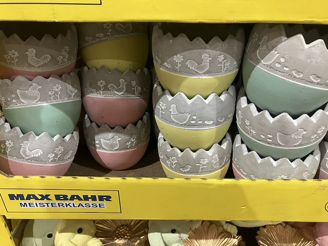 Partij decoratie potjes en schaaltjes, diverse kleuren - afbeelding 11 van  12