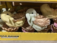Partij decoratie potjes en schaaltjes, diverse kleuren - afbeelding 12 van  12