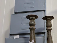 Partij decoratiemateriaal o.a. kandelaars, glazen vazen, kop & schotels - afbeelding 6 van  13