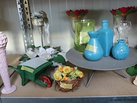 Partij decoratiemateriaal o.a. kandelaars, waxinelichthouders & kunstbloemen - afbeelding 9 van  11