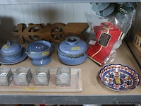 Partij decoratiemateriaal o.a. kandelaars, waxinelichthouders & kunstbloemen - afbeelding 10 van  11