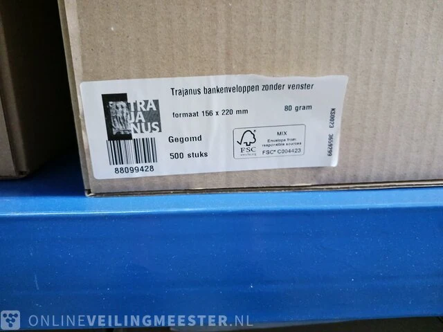 Partij divers papier, enveloppen, dozen etc. - afbeelding 66 van  74