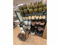 Partij diverse bloempotten en decoratiepotten (circa 80 stuks)