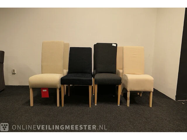 Partij diverse eetkamerstoelen , 8 stuks - afbeelding 1 van  19