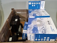 Partij diverse garage inventaris en 9x ventilator, o.a finefan, parat - afbeelding 5 van  12
